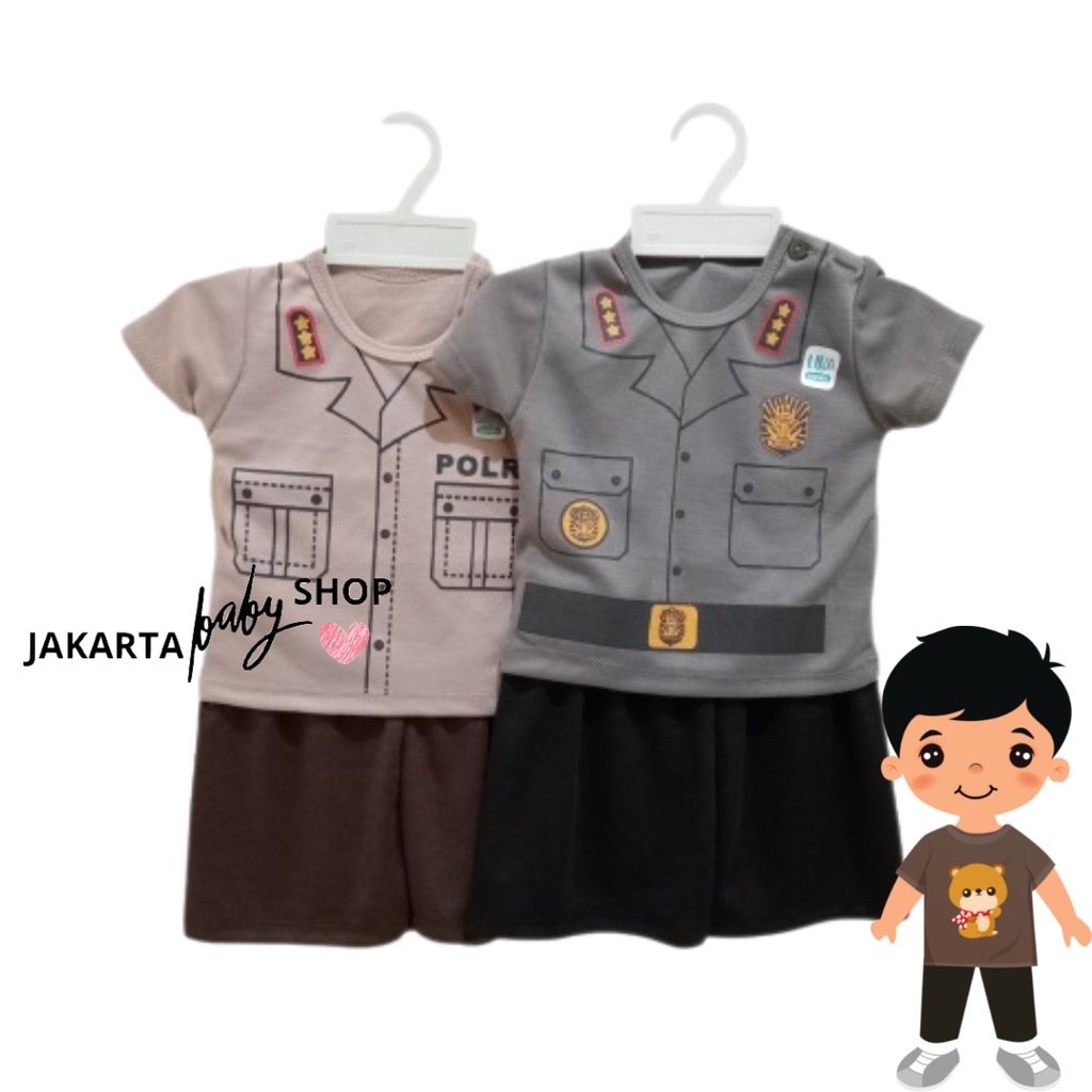SETELAN BAYI 6-12 BULAN SERAGAM SEKOLAH LUCU 446100 / SETELAN BAYI BAJU PROFESI LUCU 446200