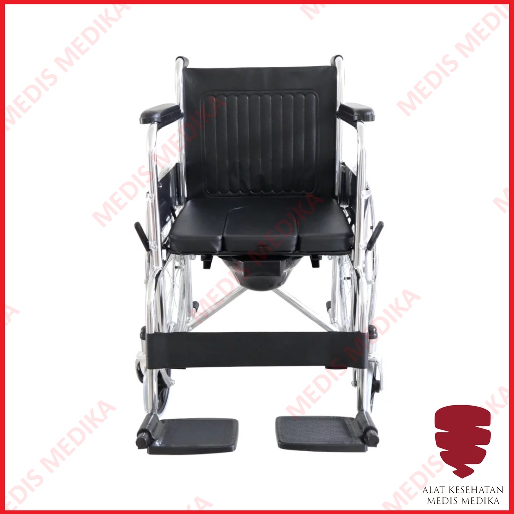 GOJEK ONLY Kursi Roda 2in1 GEA FS609 Alat Bantu Jalan Penunjang Gerak BAB Duduk Wheel Chair WheelChair FS 609