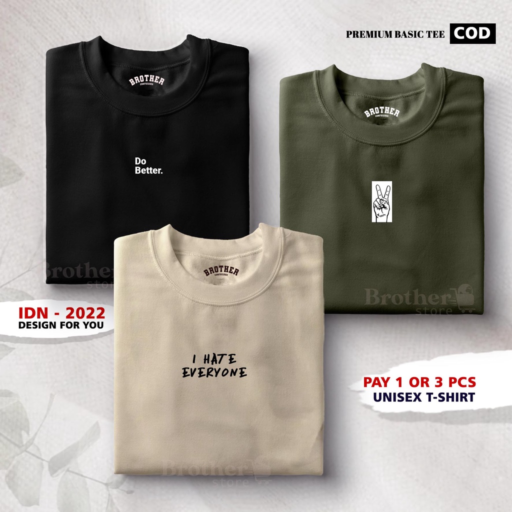 BUY 1 OR 3 PCS ( PROMO COD ) BROTHER STORE / Kaos Distro100% Catoon Combed 24s Tebal / ArticelBPEAC
