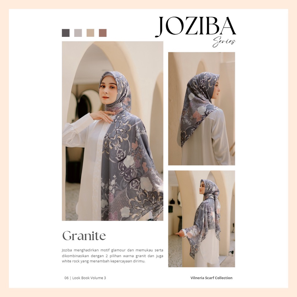 Hijab JOZIBA Series Vilneria Scarf Collection|| Hijab Premium || Hijab Segi Empat