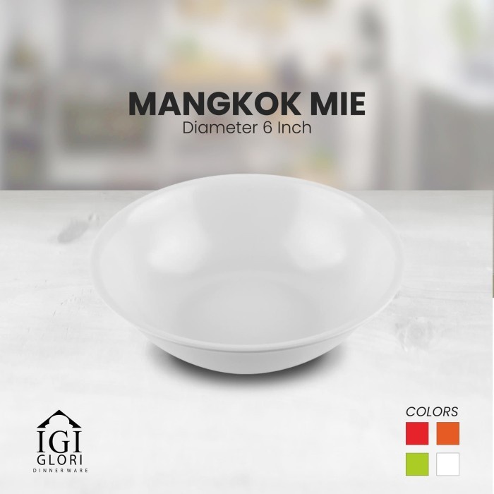 Mangkok Mie 6" inch Putih MELAMINE GLORI G4506