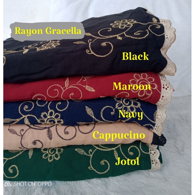 Mukena Terusan Rayon bunga Gracella