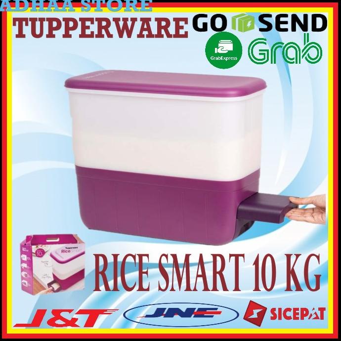 DISPENSER TEMPAT BERAS RICE SMART 10KG ORIGINAL TUPPERWARE MURAH FG54R5R