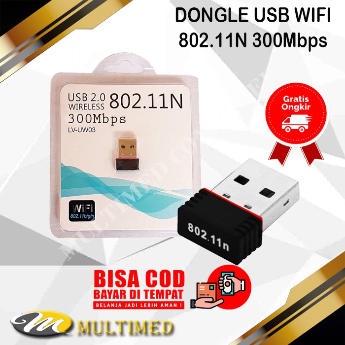 Dongle USB Wifi Wirelles Adaptor 300Mbps