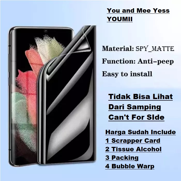 Hydrogel Black Jelly Anti SPY Privacy Matte OPPO A17 A17k A78 NFC A77s A57 4G, A16 A16e A16k A15 A15s A12 A1k A11k A3s Hidrogel Full Cover/Lapisan Nano-TPU Film-LIQUID/Hydro-Hidro/Hidrojel Glass Black mate HITAm Glare 4g 5g 2022 A77 s K e A1 A11 k A3