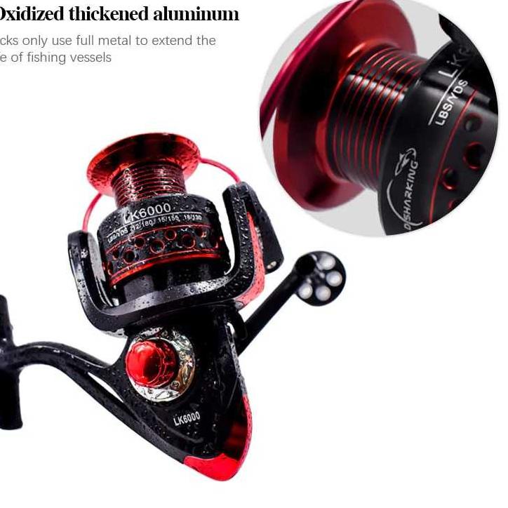 LK/JK2000 Reel Pancing Spinning 5.2:1 Ball Bearing 13/12 / Reel Rel Rill Ril Pancing Mini Laut Casti