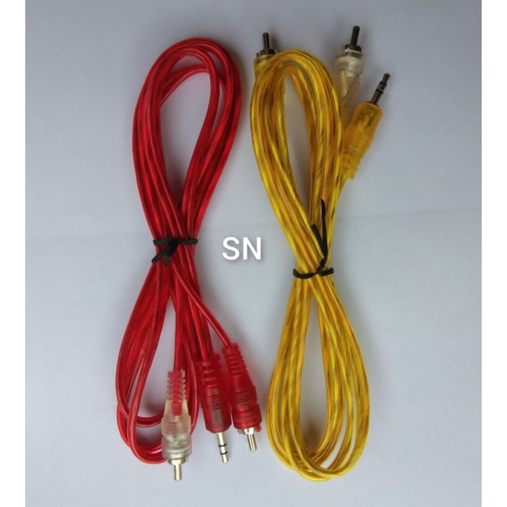 Kabel rca 2in1 Kabel jack Hp ke speaker aktif