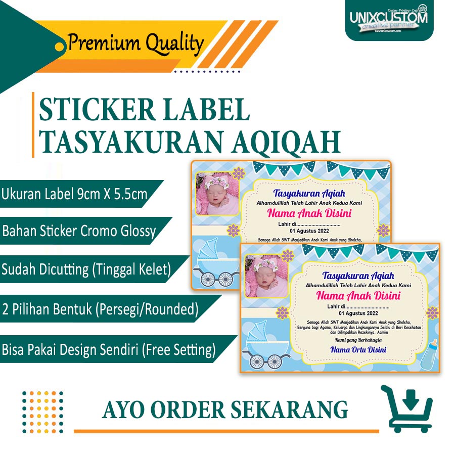 Jual Stiker Label Tasyakuran | Stiker Aqiqah Tasyakuran | Shopee Indonesia