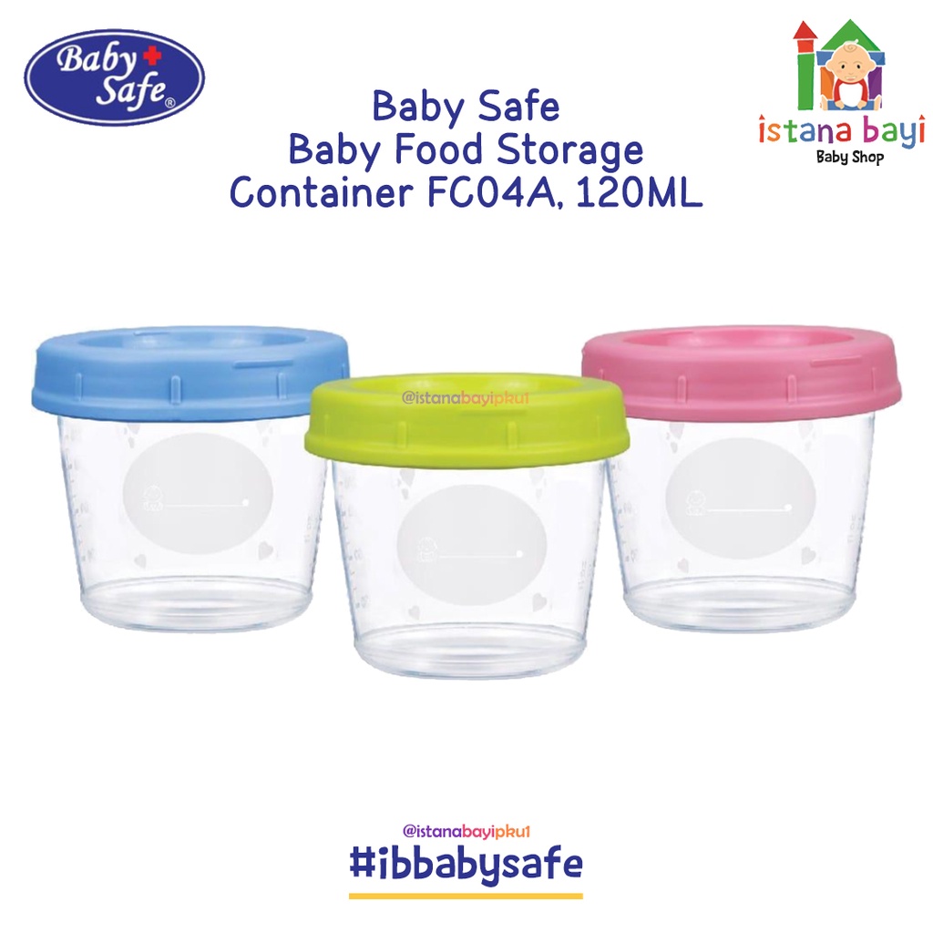 Baby Safe Food Container  120 ml/ 240 ml / Tempat Makan Bayi FC04A FC005