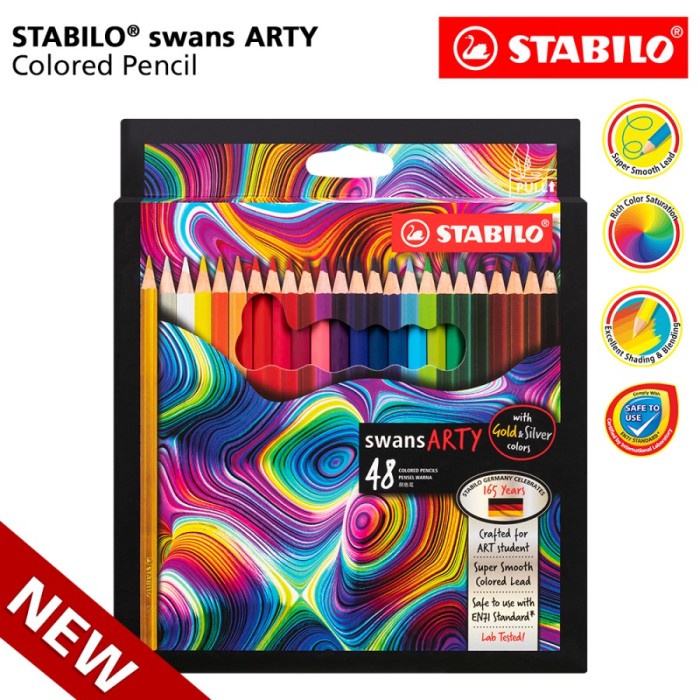 

Pensil Warna Stabilo Swans Arty 48 Warna