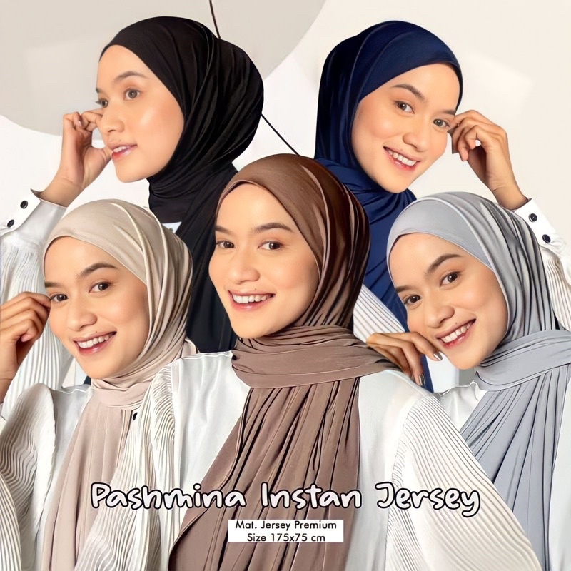 Pashmina Instant Jersey Premium / Pashmina Instan / Pashmina Malay