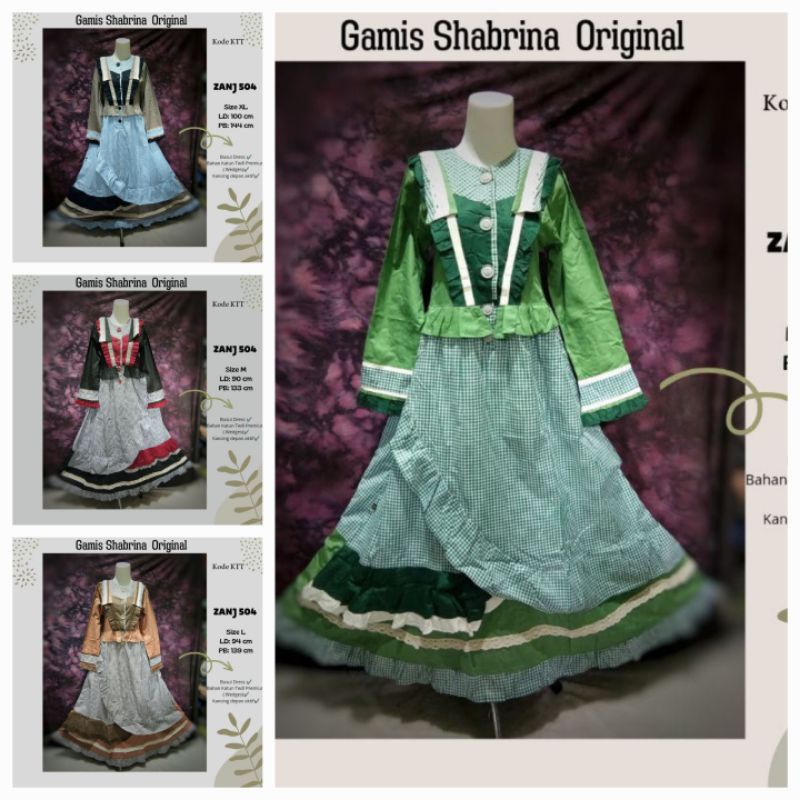 Gamis Shabrina Syar'i Dewasa Kode KTT