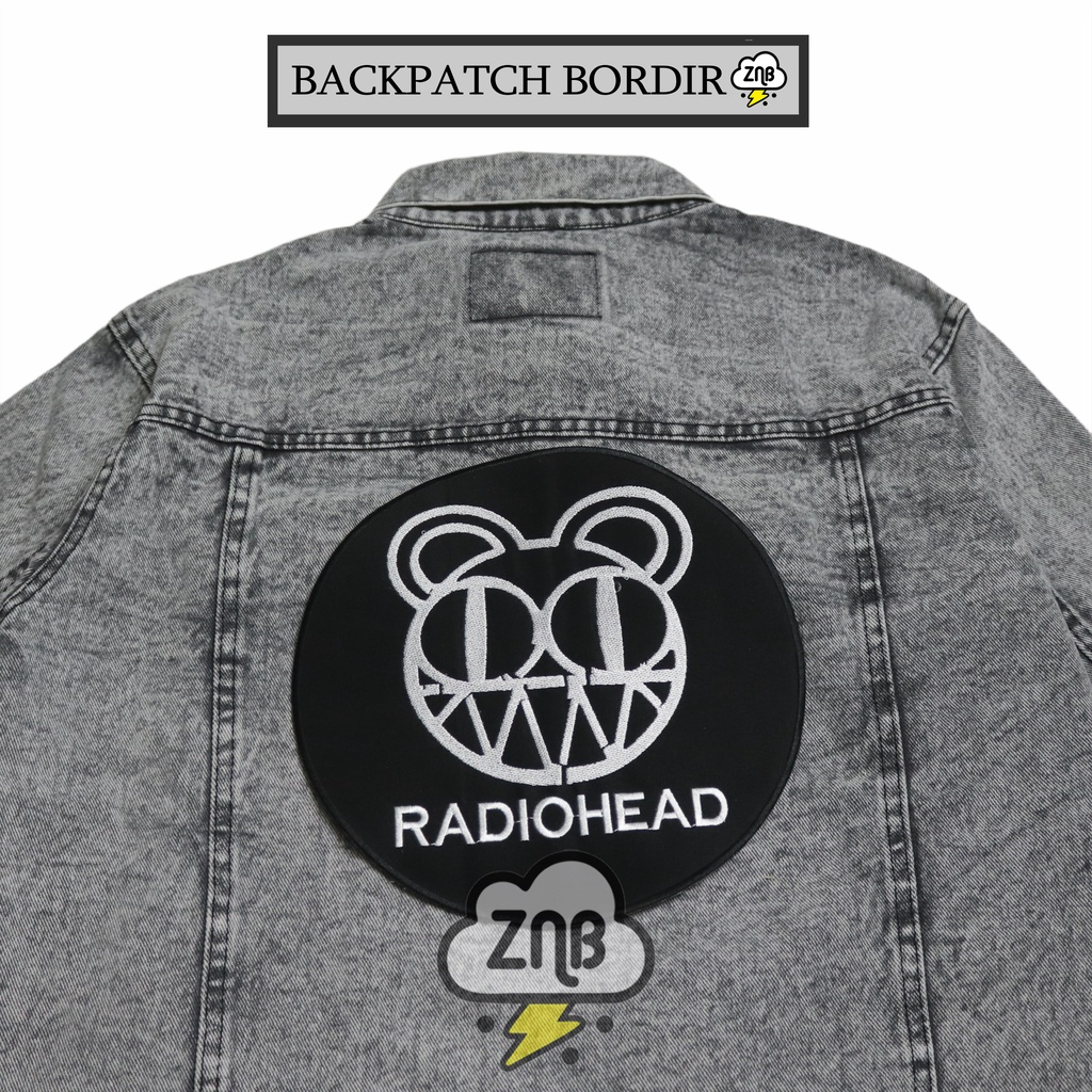 BACKPATCH BORDIR RADIOHEAD TEMPELAN JAKET PATCH IRON PATCH MUSIK