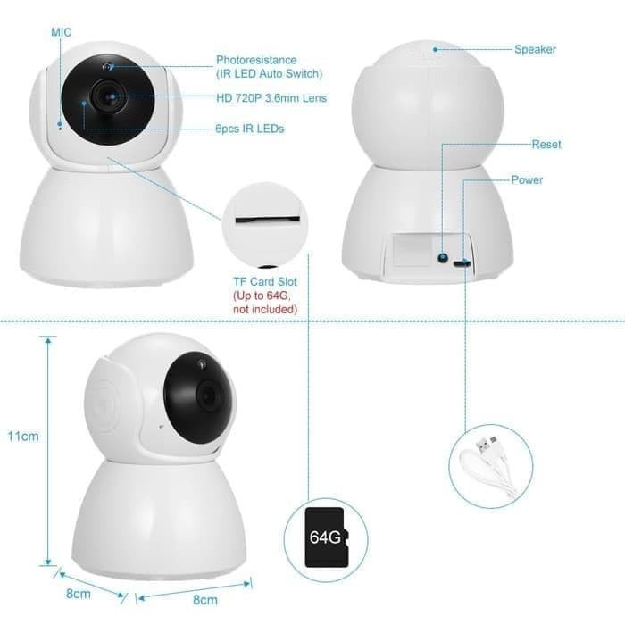 Snowman V380 IP CAMERA MINI 2MP HD 1080P WIRELESS CCTV WIFI SNOWMAN - YS Shop