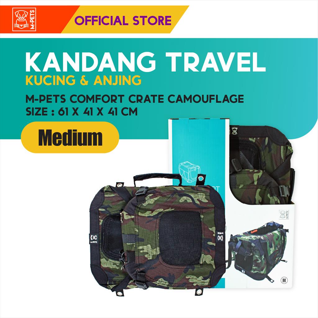 M-Pets Comfort Crate Size M / Kandang Travel Rangka Besi