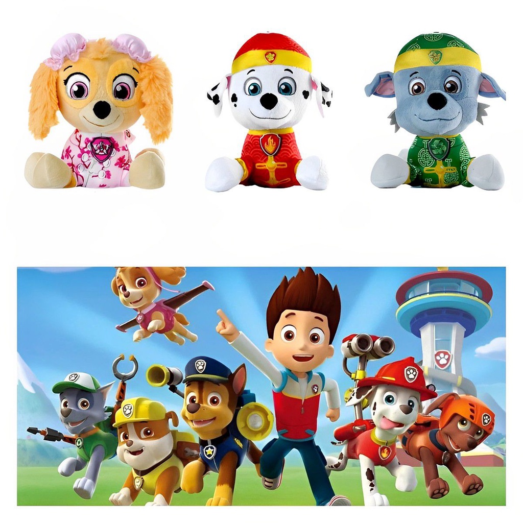 Mainan Plush Untuk Anak-Anak Rocky Skye Pup Collection Ideal Untuk Hadiah Natal Tahun Baru