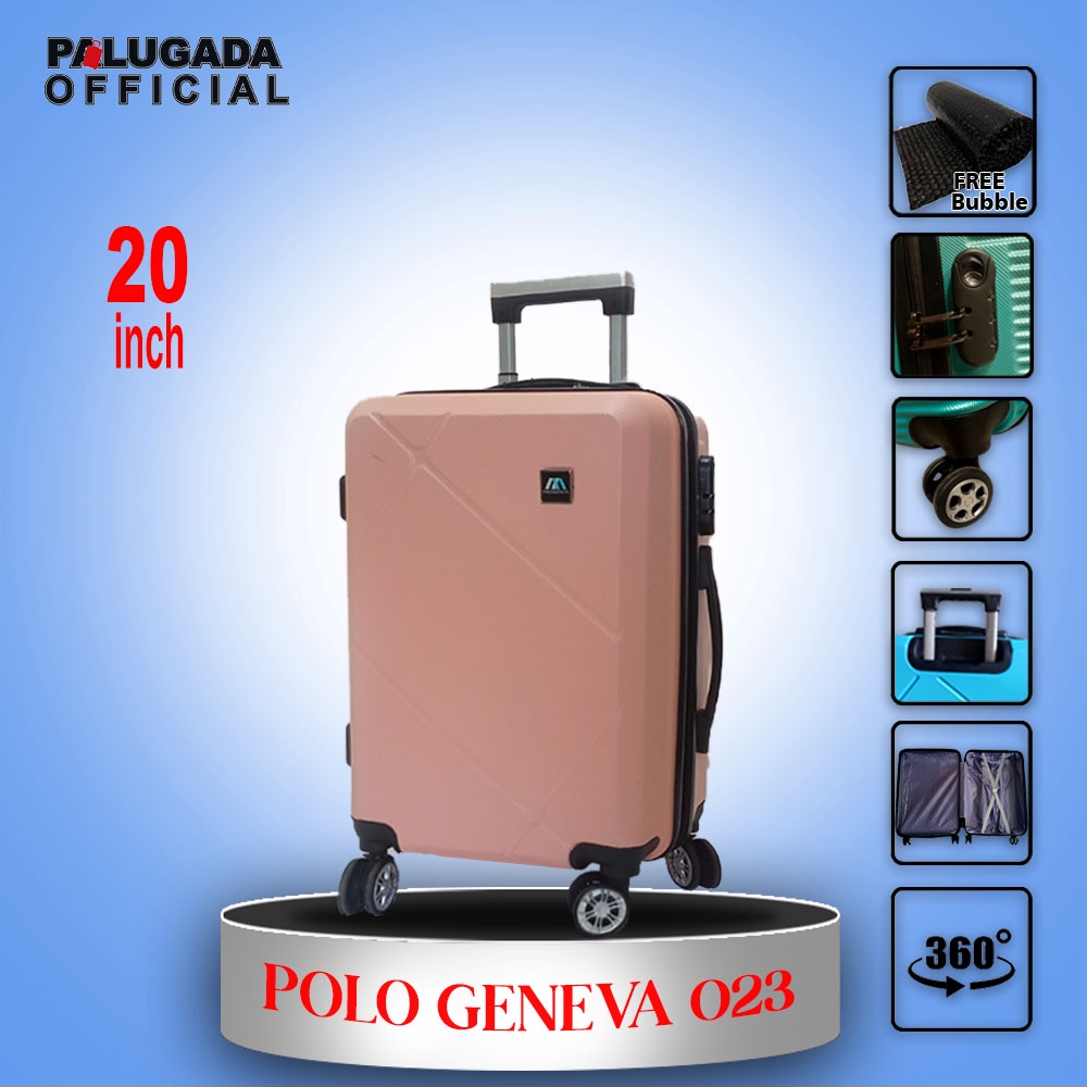 KOPER FIBER 20 INCH POLO GENEVA  203 KOPER FIBER ABS FREE PACKING BUBBLE GARANSI