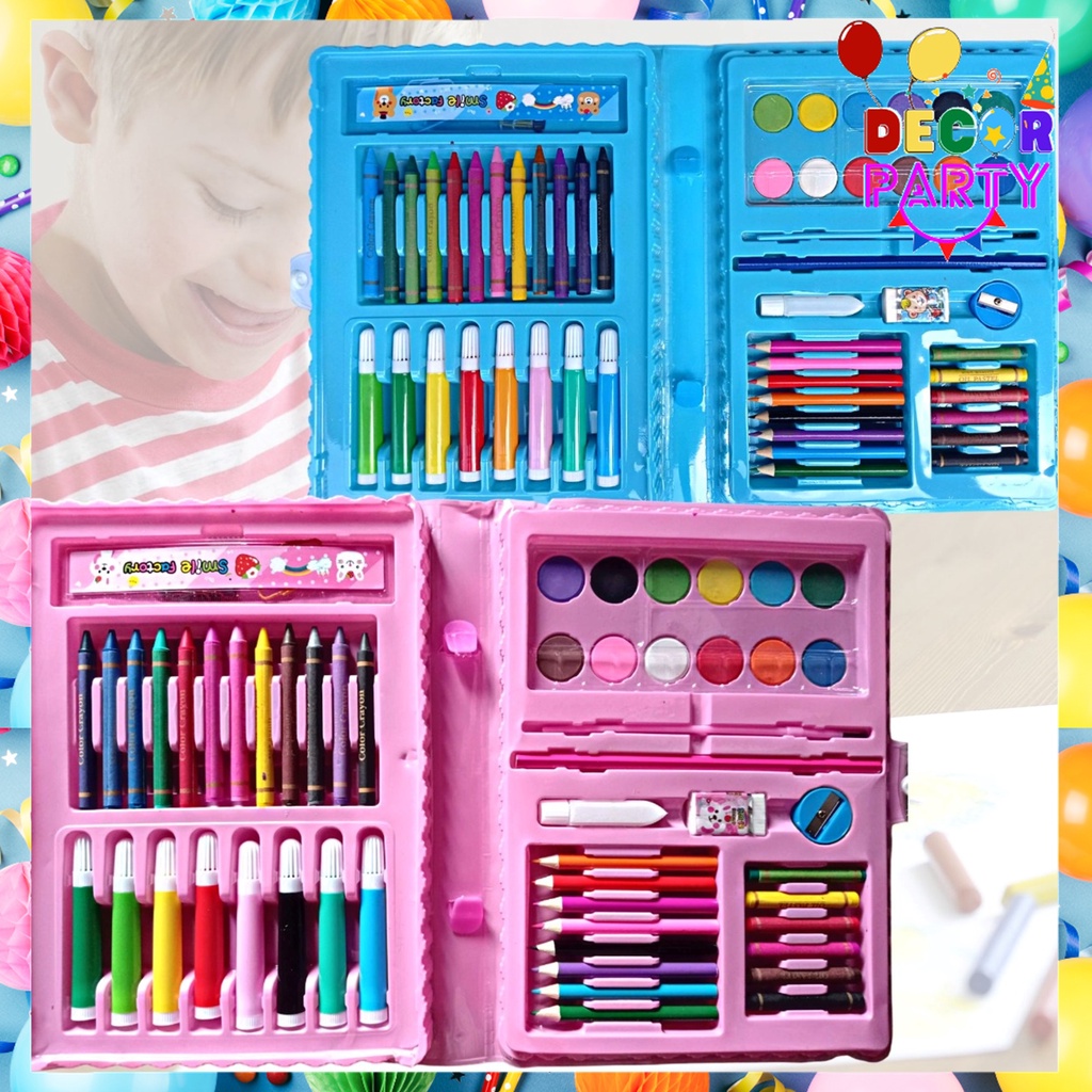

DP Drawing Set 68Pcs Oil Pastel Crayon 68IN1 Set Krayon Mewarnai dan Melukis Lengkap dengan Cat Air Alat Mewarnai Anak Anak Bentuk Koper