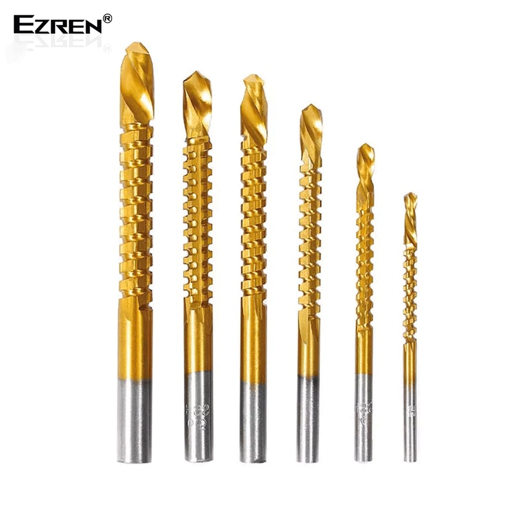 Ezren EZ-0151 6PCS Mata bor GerGaji HSS drill Titanium Coated 3-8mm