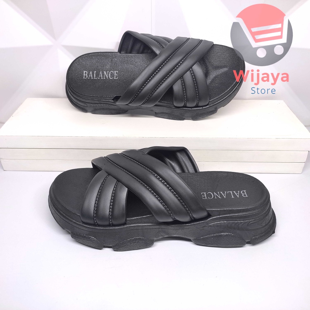 Sandal BALANCE 2201 Wedges Slop Wanita Sendal Import Cewek Perempuan