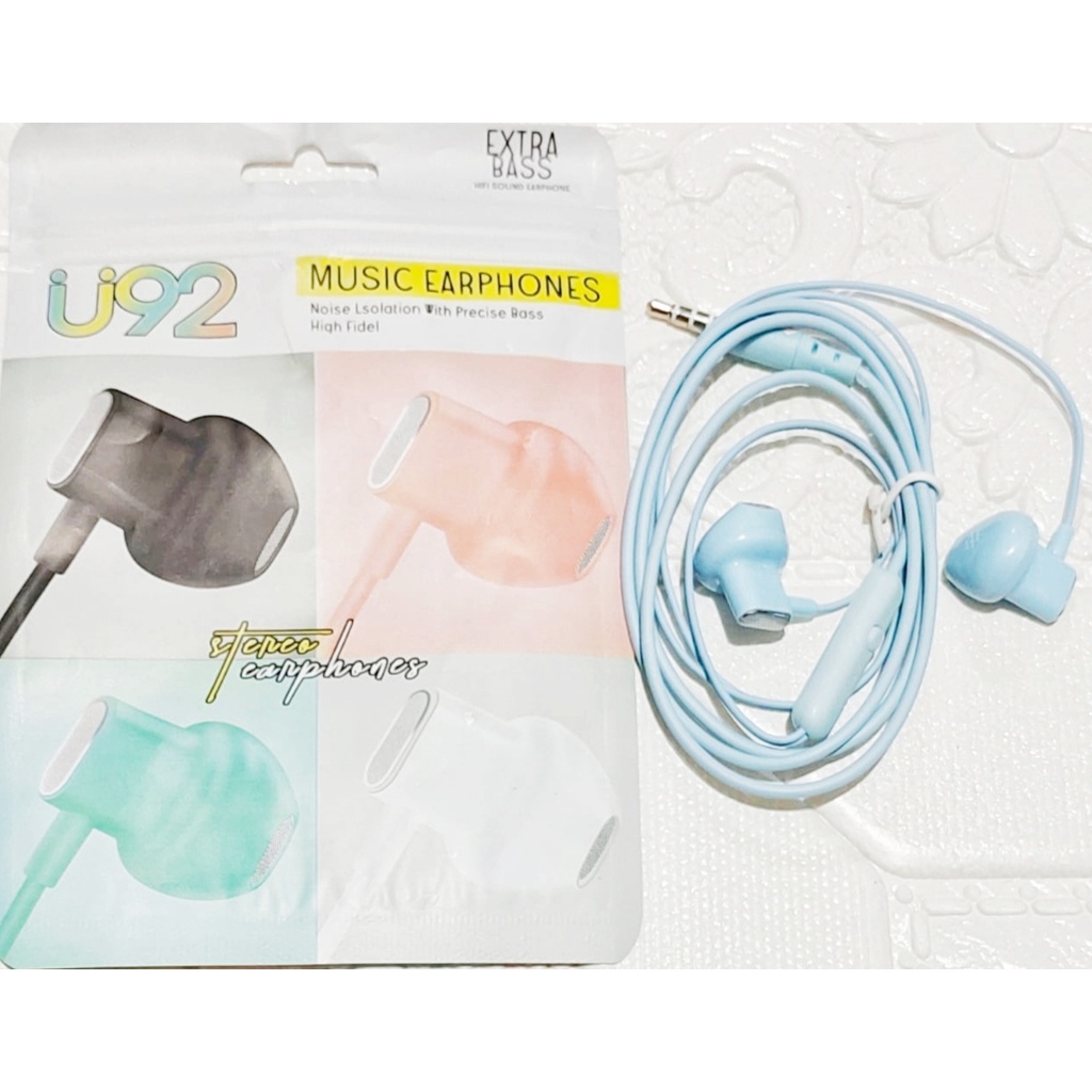 U92 - Headset Macaron + Mic U92 Packng Plastik super bass