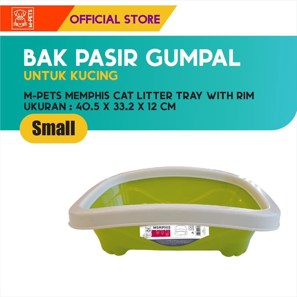 M-Pets Memphis Cat Litter Tray With Rim Small /Tempat Pasir Kucing