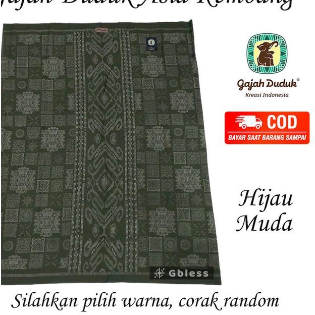 Sarung Gajah Duduk Asia Kembang Murah - hijau muda