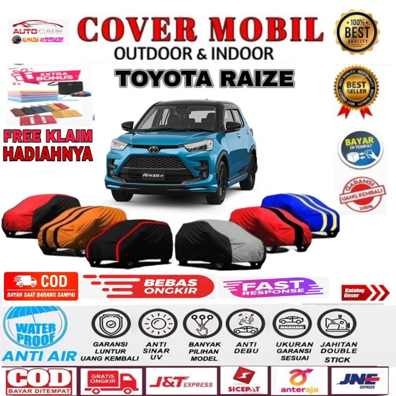 COVER MOBIL / SELIMUT MOBIL TOYOTA RAIZE MANTOL MOBIL ANTI DEBU DAN AIR