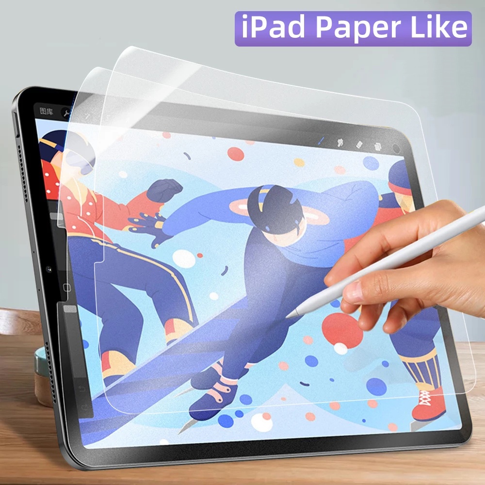 1pc Film Pelindung Layar Anti Gores Bahan PET Matte Untuk Apple Ipad 10