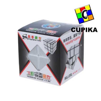 Rubik 3x3 Mirror Shengshou Legend SILVER WHITEBASE