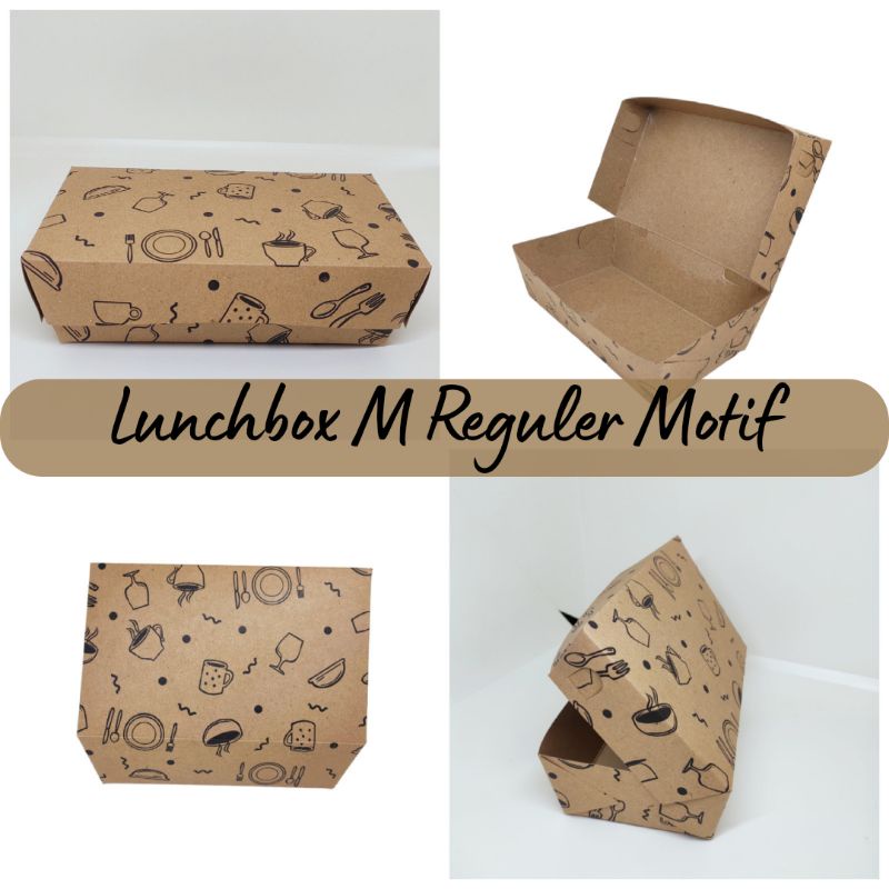 Paper Lunchbox MOTIF (Full Laminasi)