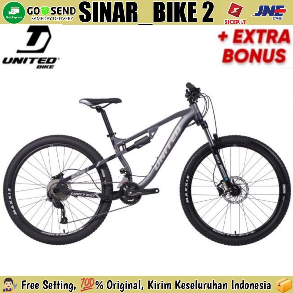 Sepeda Gunung MTB UNITED BROWNHILLS T1 Alloy 27.5 Inch 18 Speed