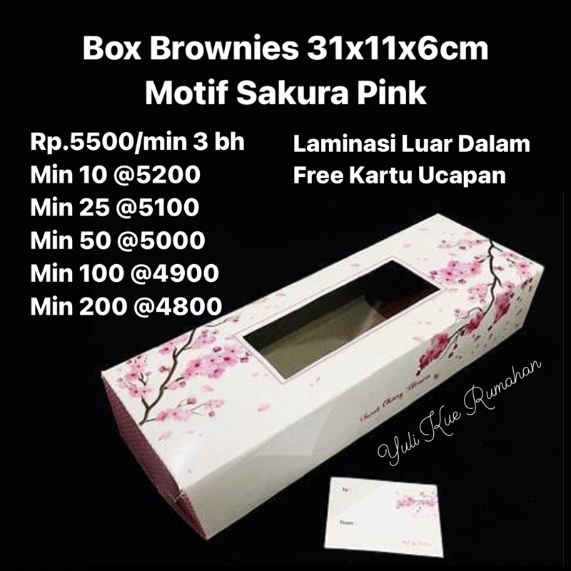 

Box Brownies 31x11x6cm Motif Sakura Pink