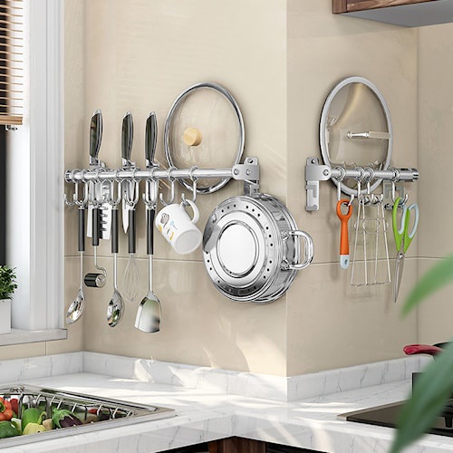 Rak Dapur Tempel Dinding Tempat Alat Dapur Stainless - RAPSTA