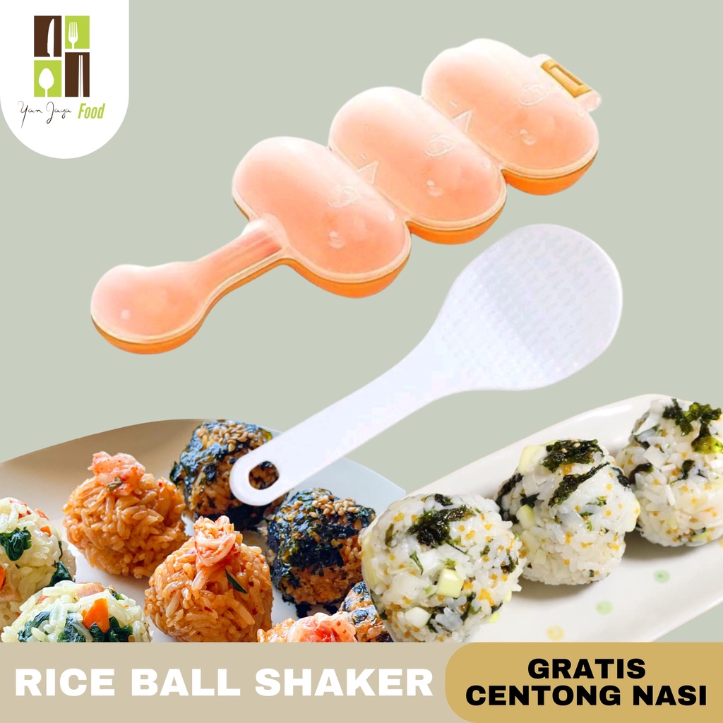 Cetakan Nasi Bola Bento Mini Bola Sushi Bento GRATIS CENTONG NASI