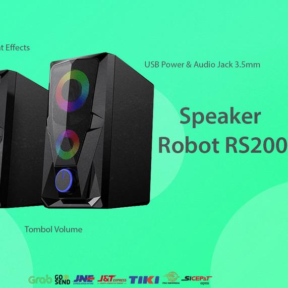 Speaker Robot RS200 Powerfull Bass For Speaker Komputer | PC | Laptop