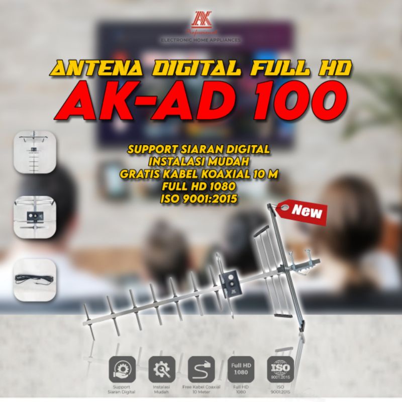 ANTENA DIGITAL AK / ANTENA LUAR ORIGINAL PLUS BONUS KABEL 10 M