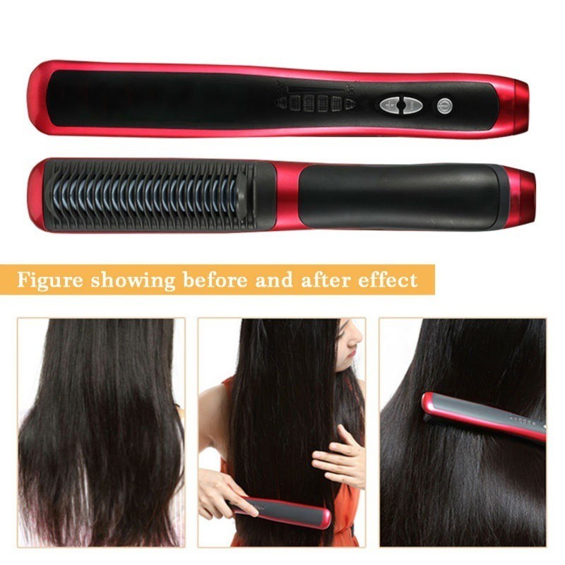 Sisir Pelurus Rambut Elektrik dengan LCD Ion/Sisir Straighthair