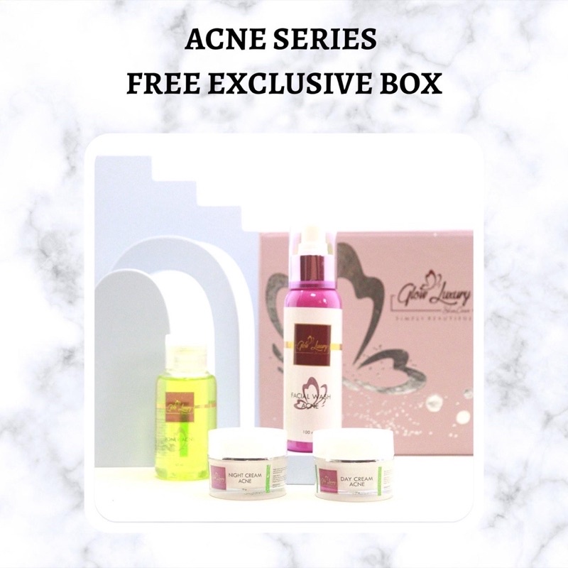 GLOW LUXURY SKINCARE PAKET ACNE / GLOW LUXURY SKINCARE BPOM SURABAYA