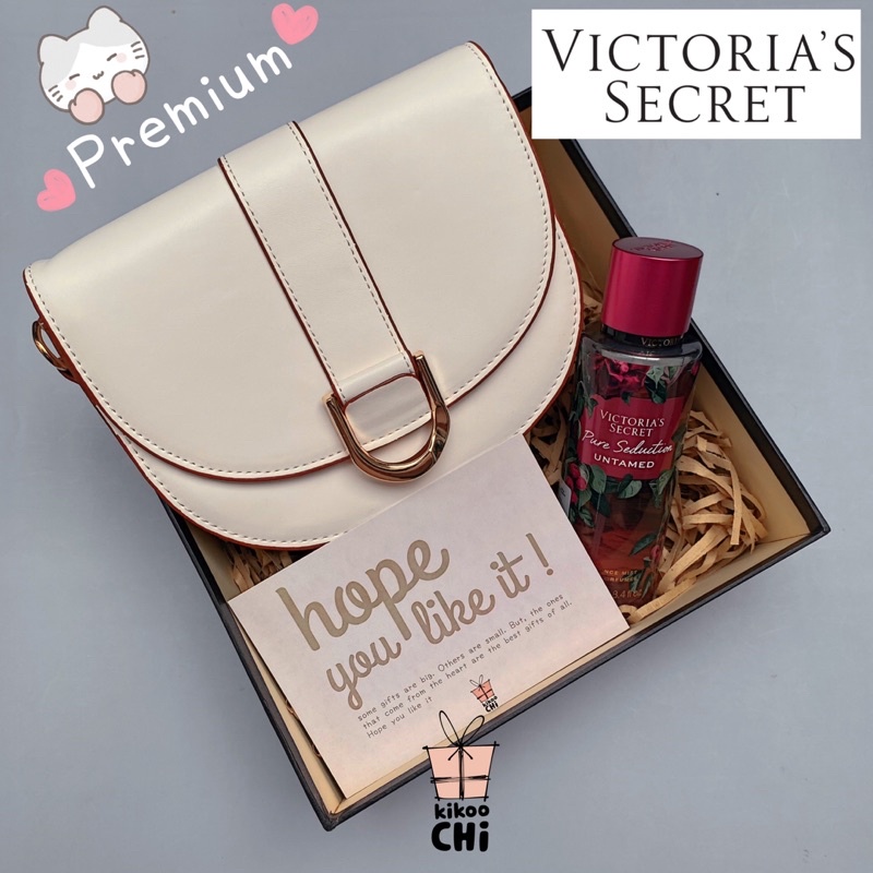kikoochi premium - Hadiah kado ulang tahun tas wanita parfum victoria secret original wisuda teman s