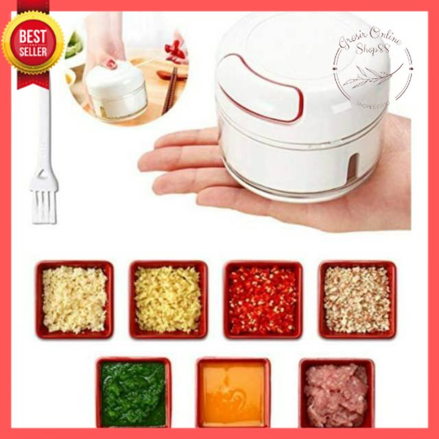 (GOS) C313 -Mini Chopper / Blender Tarik /  Pencacah Penghancur Gilingan Daging Bawang Bumbu Choper Chooper