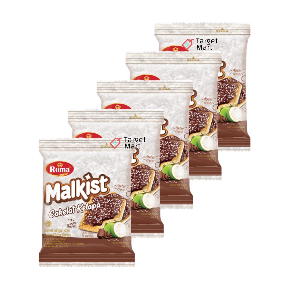 

5PCS Roma Malkist Sachet Rasa Cokelat Kelapa