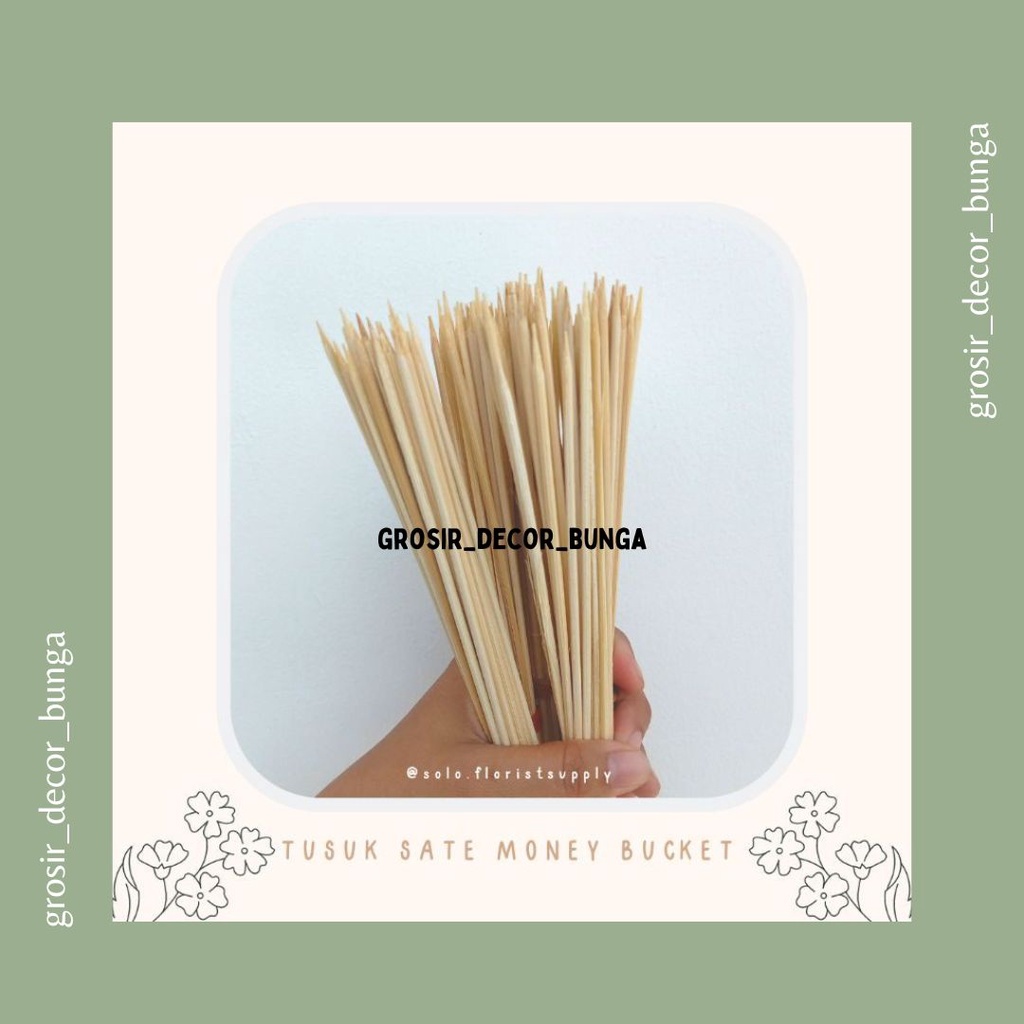 [SLC] TUSUK SATE BAHAN BUKET SNACK / UANG | tusuk sate bambu | stick bambu | tusuk money buket | tus