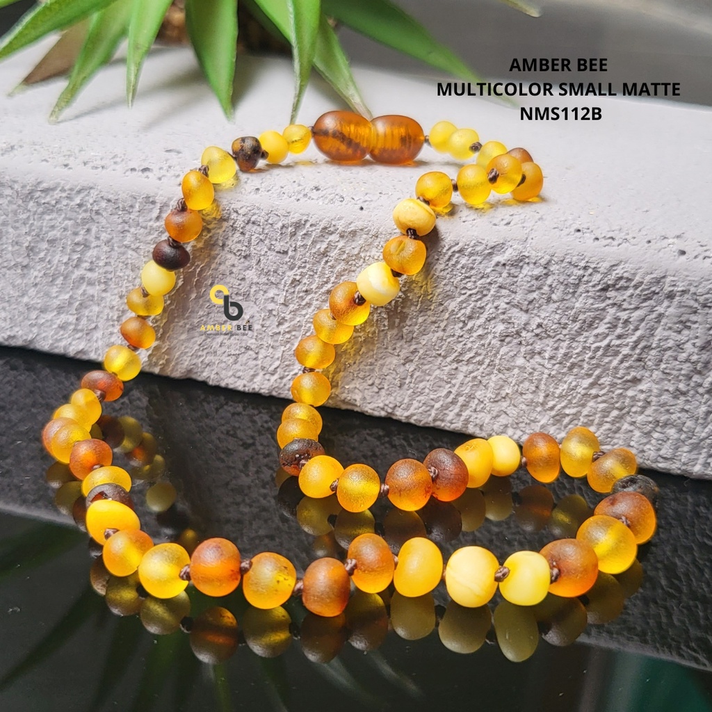 Kalung Amber Baltic Anak Tumbuh Gigi Multicolor Matte NMS112B by Amber Bee