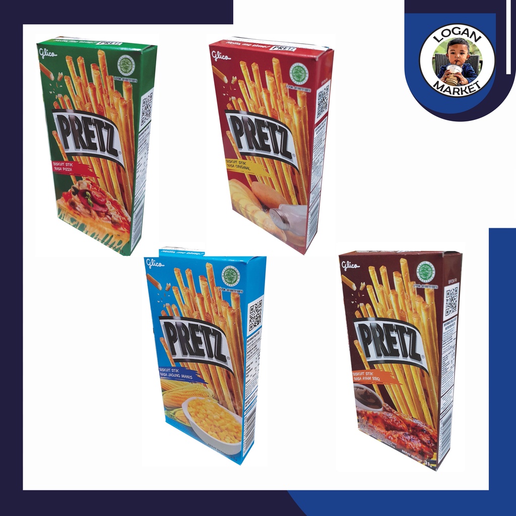 

Glico Pretz Biskuit Stick Pizza Sweet Corn Jagung Manis Original Ayam BBQ Chicken 31gram 31 gram