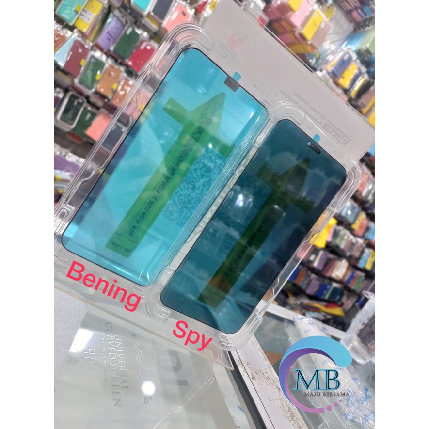 TEMPERED GLASS SUPERFIT IPHONE X XS XS MAX 11 12 13 14 PRO MAX PLUS SPY PRIVACY &amp; CLEAR BENING PEMASANGAN SANGAT GAMPANG CLEAR SPY MB4026