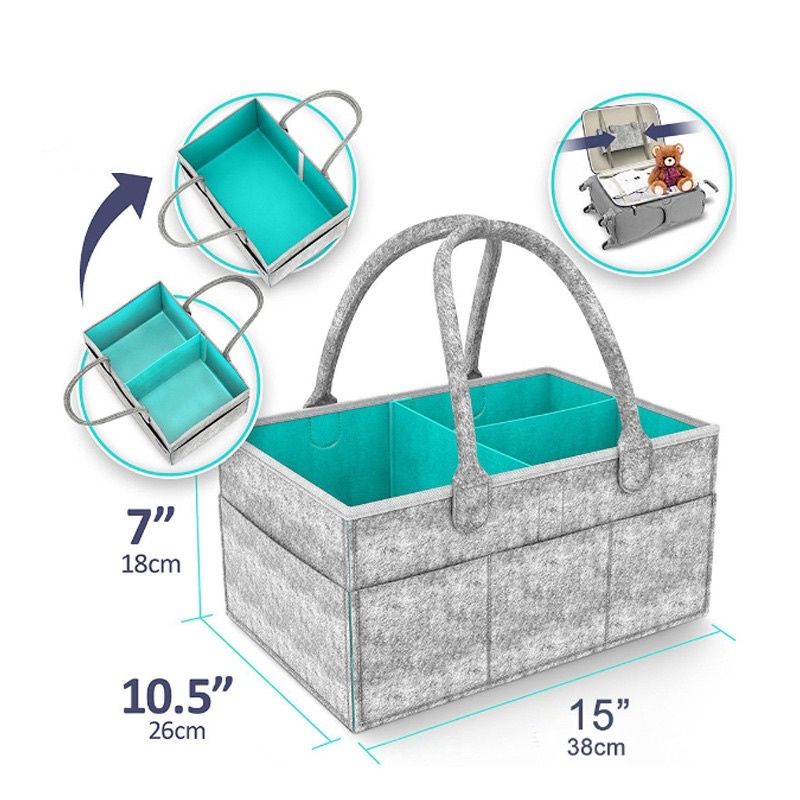 Leleoncare Leon Multipurpose Caddy Bag Ada Tutup - Leon Care Tas Organiser Perlengkapan Bayi Traveling - Tempat Wadah Alat Alat Bayi - Leleon Care Diaper Bag