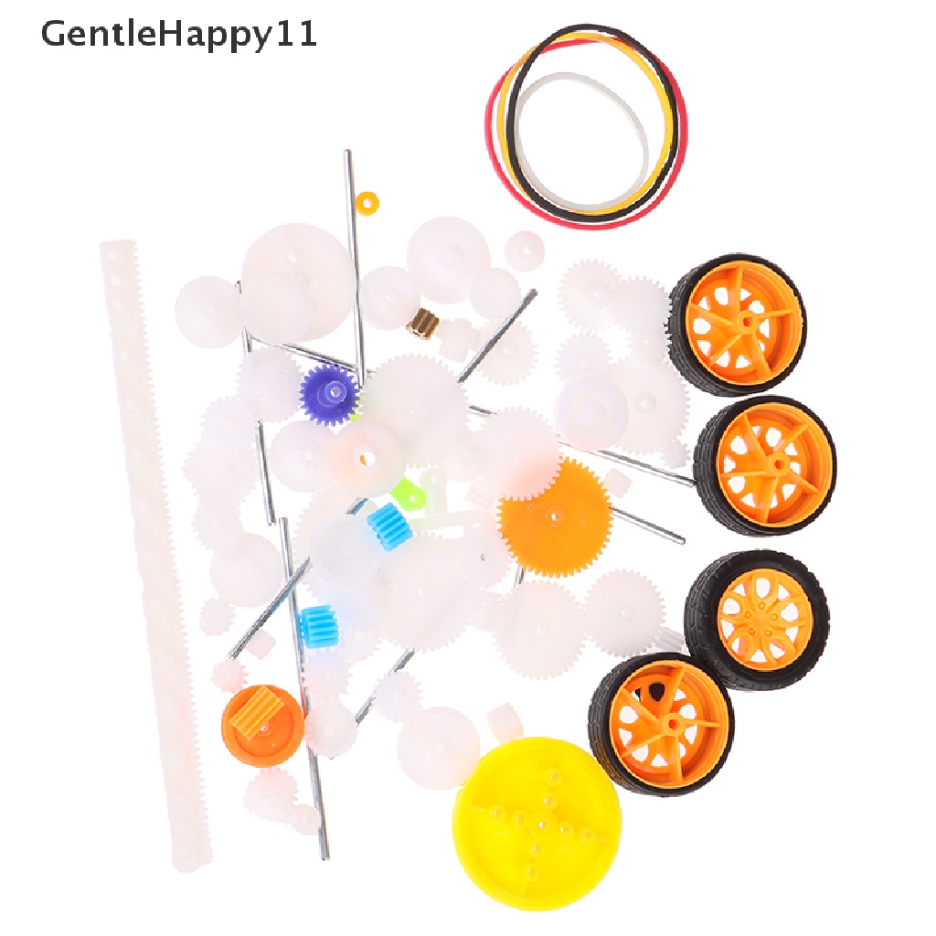 Gentlehappy 78pcs Gearbox Mainan robot motor gear Plastik DIY model Aksesoris id