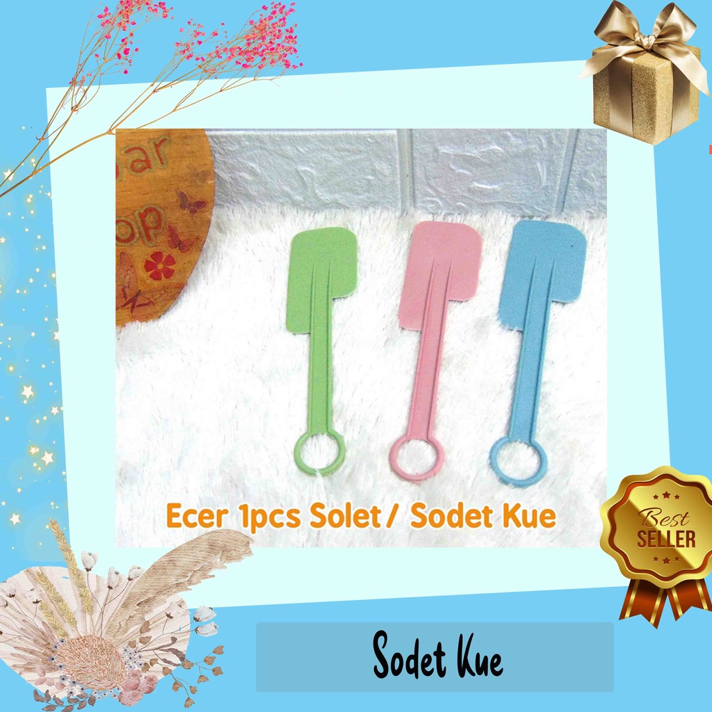 ECER 1PCS Sodet Kue Sutil Plastik Soft Solet Solet Murah Spatula Makanan Serbaguna