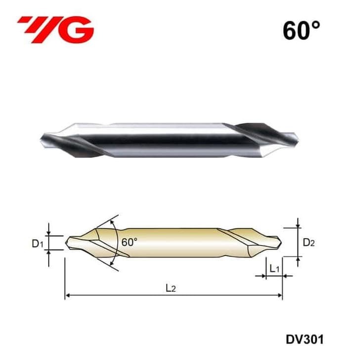 YG1 Center Drill 3x60Deg DV301030
